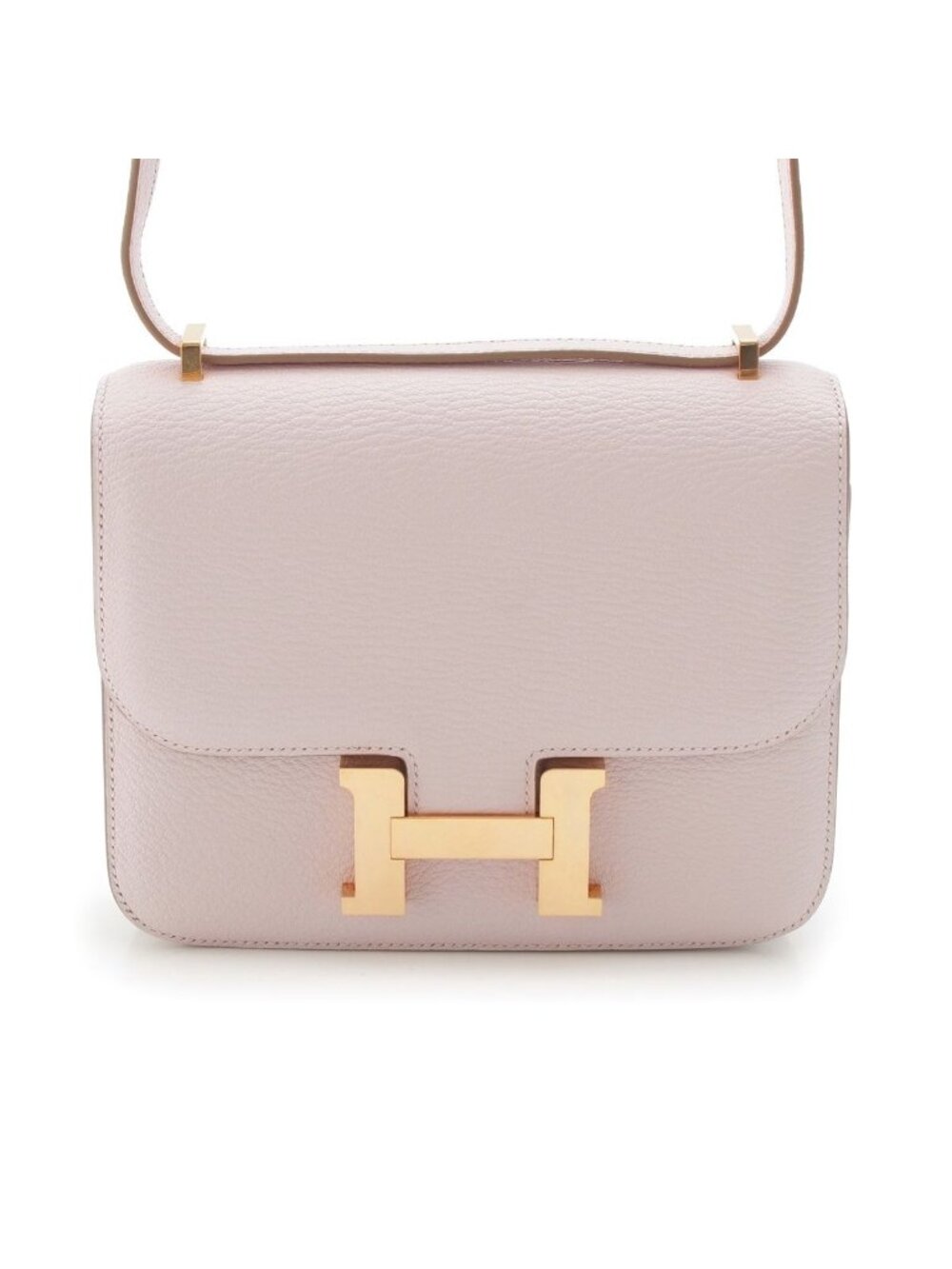 Hermes B Constance 3 Mini 18 Shavel Shoulder Bag Mauve Pale